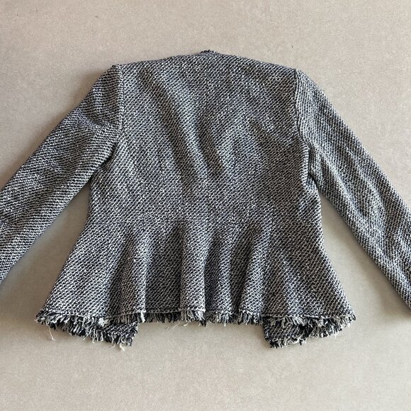 Rebecca Taylor Lurex Tweed Peplum Knit Blazer Jacket ASO Clary Fray - Picture 9 of 15